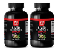 Liver Support with Milk Thistle - Liver Support Complex - eleuthero Root Extract - 2 Bottles 200 Capsules