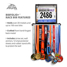 Load image into Gallery viewer, Gone For a Run BibFOLIO Plus Race Bib and Medal Display | Wall Mounted Medal Hanger  Displays up to 24 Medals and 100 Race Bibs
