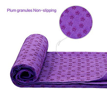 Load image into Gallery viewer, Yoga Mat Towel Microfiber No-Slip Yoga Mat Cover Towels Sweat Absorbent and Soft Lightweight 72 inch x 25 inchPurple
