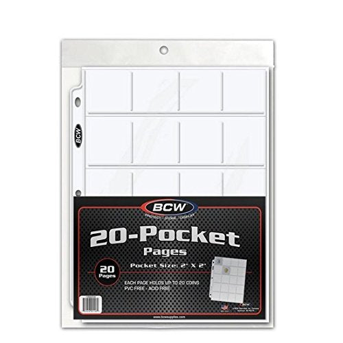 BCW Pro 20-Pocket Pages, Pocket Size: 2