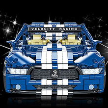 Load image into Gallery viewer, MORK Blue and White Gt 1:14 Sports Car Model, Foomo 023021-1 Technology Series Building Block Kit, Compatible with Lego Technology 1428 Pcs
