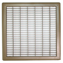 Load image into Gallery viewer, 14&quot; X 14&quot; Floor Grille - Fixed Blades Air Grill - Brown [Outer Dimensions: 15.75 X 15.75]
