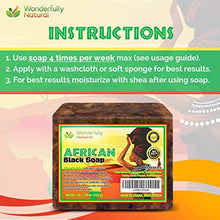 Load image into Gallery viewer, #1 Organic African Black Soap | Acne Treatment &amp; Dark Spot Remover / Corrector | 60 day Satisfaction Guarantee | For Face &amp; Body 1lb bar
