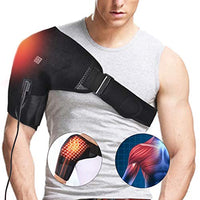 Heated Shoulder Brace Support Wrap, 3 Heat Settings, Heating Pad Support Brace for Rotator Cuff, Joint Capsule & Biceps Tendon Injury, Frozen Shoulder, Shoulder Dislocation or Muscles Pain Relief