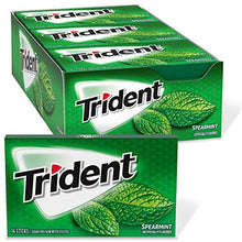 Load image into Gallery viewer, Trident Spearmint Sugar Free Gum, 12 Packs of 14 Pieces (168 Total Pieces)
