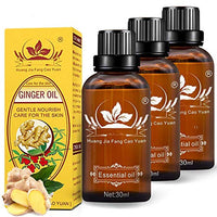 3 Pack Ginger Massage Oil,100% Pure Natural Lymphatic Drainage Ginger Oil,SPA Massage Oils,Repelling Cold and Relaxing Active Oil-30ml