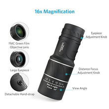 Load image into Gallery viewer, 16x52 Monocular Dual Focus Optics Zoom Telescope for Birds Watching / Wildlife / Hunting / Camping / Hiking / Tourism / Armoring / Living Concert 66m/8000m
