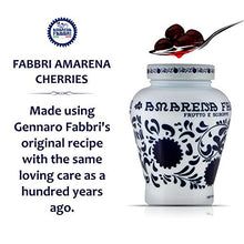 Load image into Gallery viewer, Fabbri Amarena Cherries from Italy Candied in Rich Amarena Syrup - Italian Specialty Stemless Stoned Dark Black Wild Cherries for Sweet &amp; Savory Dishes, Cheeses, Desserts, &amp; Cocktails, 21oz (2 pack)
