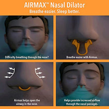 Load image into Gallery viewer, AIRMAX Nasal Dilator for Better Sleep - Natural, Comfortable, Anti Snoring Device, Snoring Solution for Maximum Airflow and Easier Breathing (Medium - Clear)
