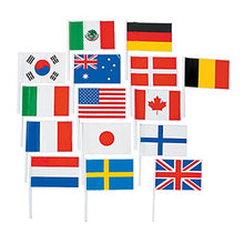 Load image into Gallery viewer, Fun Express Flags of All Nations, International Flags - 72 Flags for Party Decorations, School Events, Cultural Studies
