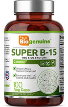 Load image into Gallery viewer, Super B-15 100 Vcaps - Niacin Calcium Choline Inositol DMG TMG - Supports Healthy Oxygen Energy Levels
