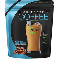 Chike Original High Protein Iced Coffee, 20 G Protein, 2 Shots Espresso, 1 G Sugar, Keto Friendly and Gluten Free, 14 Servings (15.1 Ounce)