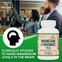 Load image into Gallery viewer, Magnesium L Threonate Capsules (Magtein)  High Absorption Supplement  Bioavailable Form for Sleep and Cognitive Function Support  2,000 mg  100 Capsules
