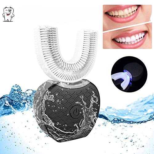 N/Z U Type Electric Toothbrush, Automatic Toothbrush,Electric Toothbrush Teeth Whitening Kit with LED Light,IPX7 Waterproof, Full-Automatic Variable-Frequency 360  Electric Toothbrush