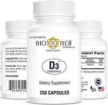 Load image into Gallery viewer, Bio-Tech Pharmacal Vitamin D3 (D3 1k IU, 250 Count)
