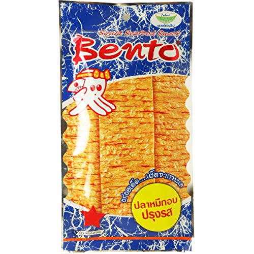 Bento Squid Seafood Snack Sweet & Spicy Wt 24 G (0.85 Oz) X 4 Bags