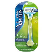 Load image into Gallery viewer, Gillette Venus Embrace Womens Razor With 2 Razor Blade Refills, Green, Womens Razors / Blades
