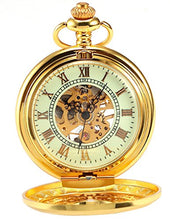 Load image into Gallery viewer, AMPM24 Luxury Golden Luminous Men&#39;s Mechanical Pocket Watch + Chain Gift WPK020
