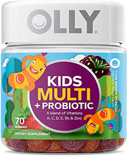 Load image into Gallery viewer, OLLY Kids Multi-Vitamin and Probiotic Gummy Supplements, Yum Berry Punch, 70 Count by Olly
