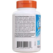 Load image into Gallery viewer, Doctor&#39;s Best Betaine HCI Pepsin &amp; Gentian Bitters, Digestive Enzymes for Protein Breakdown &amp; Absorption, Non-GMO, Gluten Free, 120 Caps, Original Version (DRB-00163)
