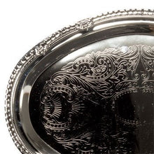 Load image into Gallery viewer, Decorative trays - Nickel Plated - (Set of 4 Oval Shaped trays)
