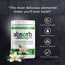 Load image into Gallery viewer, Absorb Plus Vegan Isolate Protein - Diet Supplement Improved Gut Health, Nutritional Support, Natural Ingredients, Non-GMO, Gluten-Free, Organic Sprouted Rice Protein, Unsweetened Vanilla Brle, 100g
