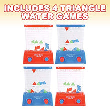 Load image into Gallery viewer, ArtCreativity Triangle Water Games, Set of 4, Red and Blue, Handheld Water Game for Kids, Goody Bag Fillers, Birthday Party Favors for Children, Road Trip Travel Toys for Boys and Girls
