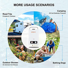 Load image into Gallery viewer, CAMPLUX ENJOY OUTDOOR LIFE BD158 1.58GPM Outdoor Propane Tankless Gas Water Heater
