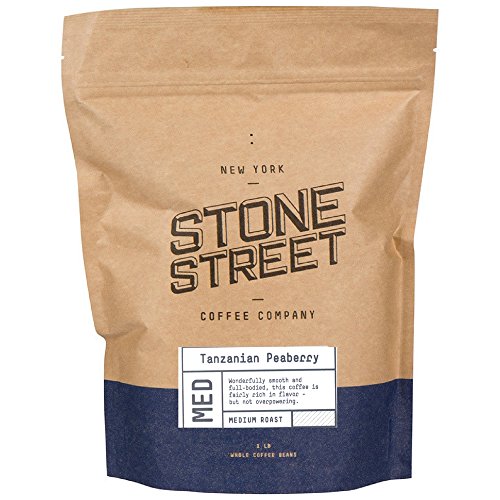 Stone Street Coffee Tanzania Peaberry Fresh Roasted Coffee Whole Bean Coffee, 1 Pound