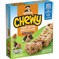 Quaker Chewy Granola Bar Peanut Butter Chocolate Chip Granola Bars, 8 ct, .84oz 8 count, 6.7oz
