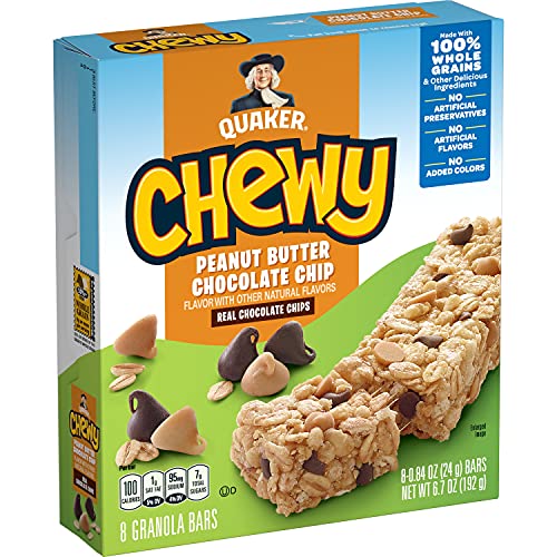 Quaker Chewy Granola Bar Peanut Butter Chocolate Chip Granola Bars, 8 ct, .84oz 8 count, 6.7oz