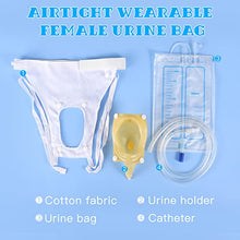 Load image into Gallery viewer, HEALLILY Female Urine Bag Urinal Collector Anti Allergic Medical Liquid Urine Bag Wearable Urinal System for Women Ladies
