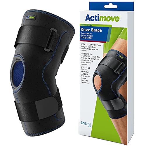 Actimove Knee Brace Wrap Around, Simple Hinges, Condyle Pads Large Black