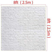 Load image into Gallery viewer, Icegrey Background Photography White Brick Backdrop Photography Studio Background Cloth Wall Brick 8.2x8.2ft
