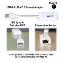 Load image into Gallery viewer, BobjGear USB to RJ45 Compact Fast Ethernet Adapter for Android Tablets, Chromebooks, UltraBooks, Windows, Linux, Mac, Chrome OS, Android TV Sticks; BobjGear 1 Year Limited Warranty, Model 1 (USB-A)

