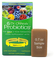 Dr. Ohhira's Probiotics Original Formula 30 Caps with Bonus Probiotic-Enhanced Beauty Bar Soap Travel Size 20g - No Refrigeration Supplement for Women Men Kids, 12 Live Strains, Gluten Free