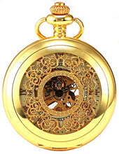 Load image into Gallery viewer, AMPM24 Luxury Golden Luminous Men&#39;s Mechanical Pocket Watch + Chain Gift WPK020
