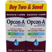 Bausch & Lomb Opcon-A Eye Allergy Relief 2 x 0.5 oz.