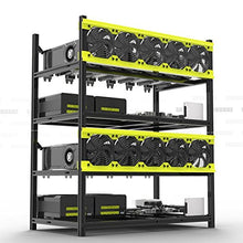 Load image into Gallery viewer, Veddha V3D 6-GPU Mining Case Aluminum Stackable Mining Rig Open Air Frame Case with Fan Mount - Ethereum(ETH,ETC)/ZCash(ZEC)/Monero(XMR)/Bitcoin(BTC)/Siacoin(SC)
