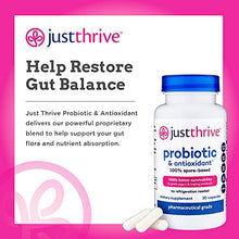 Load image into Gallery viewer, Just Thrive: Probiotic &amp; Antioxidant - Vegan Proprietary Probiotic Blend - 30-Day Supply - 100-Percent Spore-Based Probiotic - 1000x Survivability - Supports Immune and Digestive Health - No Gluten
