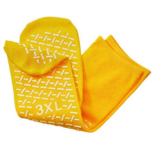 Load image into Gallery viewer, XXXL Slip Stopping Terrycloth Socks (Double Tread) (Extra Wide Bariatric) (Yellow) (3 Pairs)
