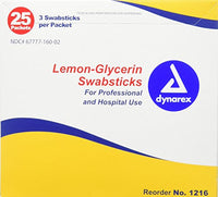 Dynarex Lemon Glycerin Swabs, 75 Count