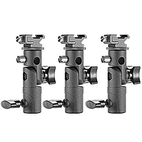 Neewer Professional Universal E Type Camera Flash Speedlite Mount Swivel Light Stand Bracket with Umbrella Holder for Canon Nikon Pentax Olympus and Other Flashes, Studio Light, LED Light(3 Pack)