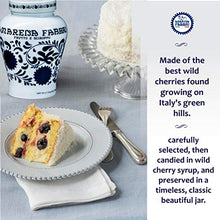 Load image into Gallery viewer, Fabbri Amarena Cherries from Italy Candied in Rich Amarena Syrup - Italian Specialty Stemless Stoned Dark Black Wild Cherries for Sweet &amp; Savory Dishes, Cheeses, Desserts, &amp; Cocktails, 21oz (2 pack)
