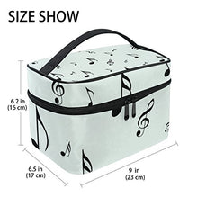 Load image into Gallery viewer, Cooper girl Music Note Cosmetic Bag Travel Makeup Train Cases Storage Organizer
