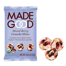 Load image into Gallery viewer, MadeGood Mixed Berry Granola Minis, Allergy Friendly, Gluten Free &amp; Safe For School Snacks, 24 count
