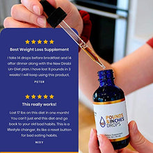 Load image into Gallery viewer, Pounds and Inches Drops Two 2 Ounce Diet Drops Bottles. Contains Weight Loss Drops and Rapid Weight Loss Guide and Weight Tracker. Effective Appetite Suppressant &amp; Fat Burner. Dr Created Diet Protocol
