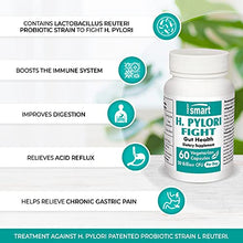Load image into Gallery viewer, Supersmart - H. Pylori Fight Natural Treatment 20 Billion CFU Per Day - Contains Lactobacillus Reuteri (Probiotic) - Relieves Acid Reflux | Non-GMO &amp; Gluten Free - Made in USA - 60 Vegetarian Capsules

