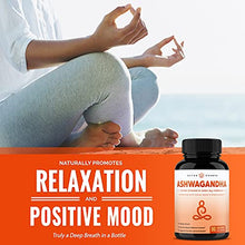 Load image into Gallery viewer, Organic Ashwagandha 2000mg with Holy Basil Leaf &amp; Black Pepper Extract - Ashwaganda Root Powder Supplement for Adrenal Fatigue, Mood &amp; Thyroid Support - 90 Vegan Capsules
