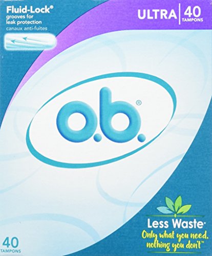 o.b. Applicator Free Digital Tampons, Ultra - 40 Count